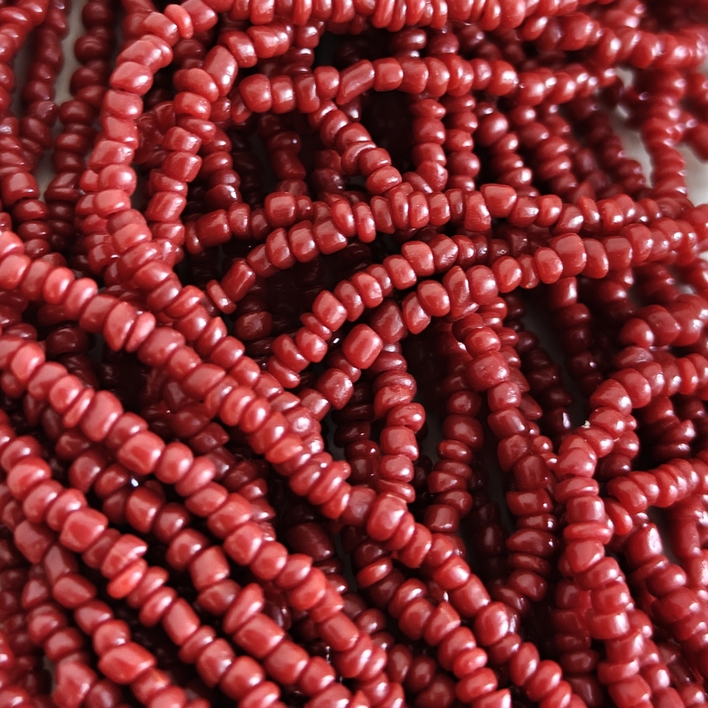 Vintage Red Coral Beaded 39 Strands Necklace - Picture 7 of 16
